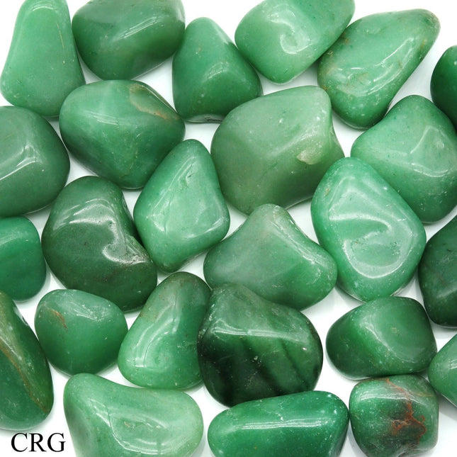 1 Kilo Lot - Green Quartz Tumbled Gemstones from Brazil / 20-40 MM AVG - Crystal River Gems