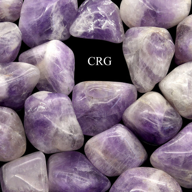 1 LB. LOT - Large Tumbled Banded Amethyst from Madagascar / 30-60 mm avg. - Crystal River Gems