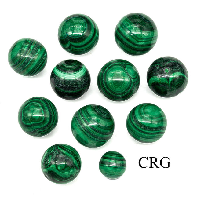 1 LB LOT - Malachite Spheres / 1-4cm AVG - Crystal River Gems