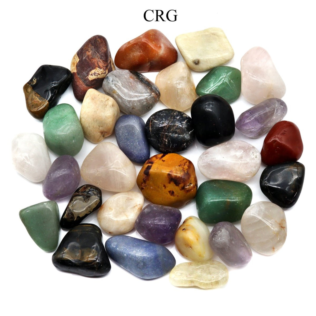 Brazil Mix Rocks Brazilian Tumbled Mix / 30-50mm AVG - 1 LB. LOT - Crystal River Gems