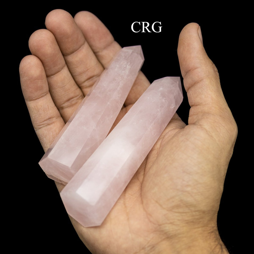 Rose Quartz Carved Towers / 8-12cm AVG - 1 LB. LOT