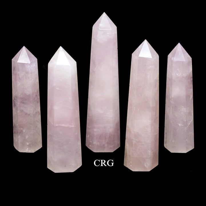 Rose Quartz Carved Towers / 8-12cm AVG - 1 LB. LOT