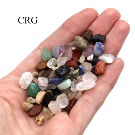 1 LB. LOT - Size #00 Tumbled Gemstone Mix / 6-8MM avg - Crystal River Gems