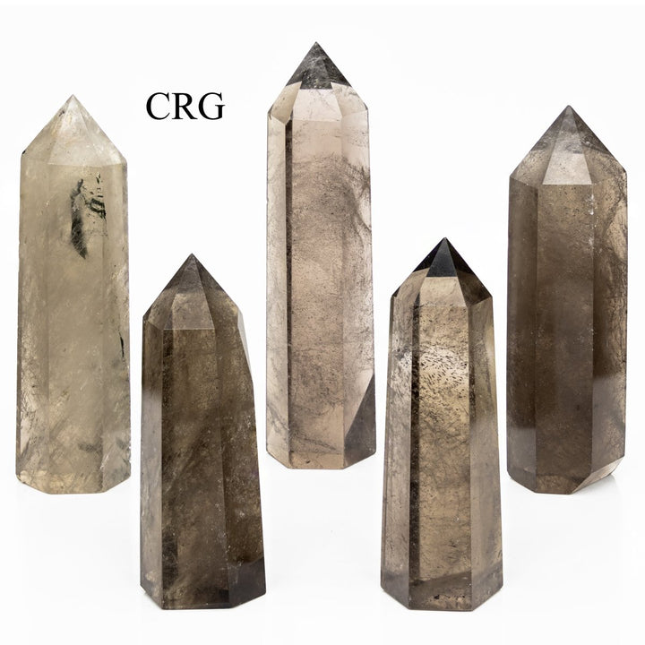 Smoky Quartz Carved Towers / 8 - 12cm AVG - 1 LB. LOTCrystal River Gems