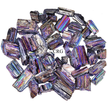 1 LB. LOT - Titanium Aura Tourmaline Rods / 1"-4" avg. - Crystal River Gems