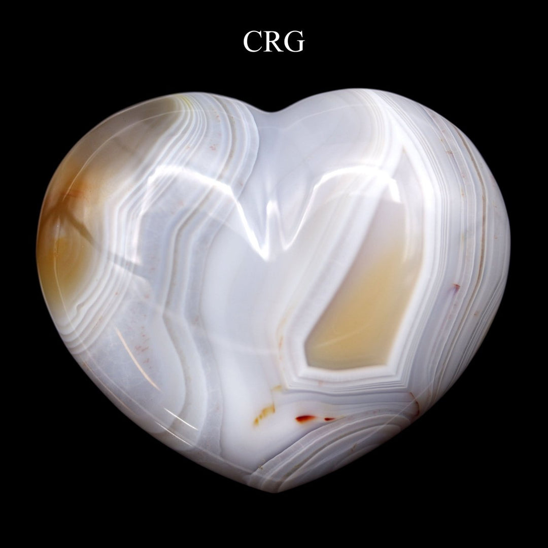 Polished Agate Heart / 2.5" AVG - QTY 1