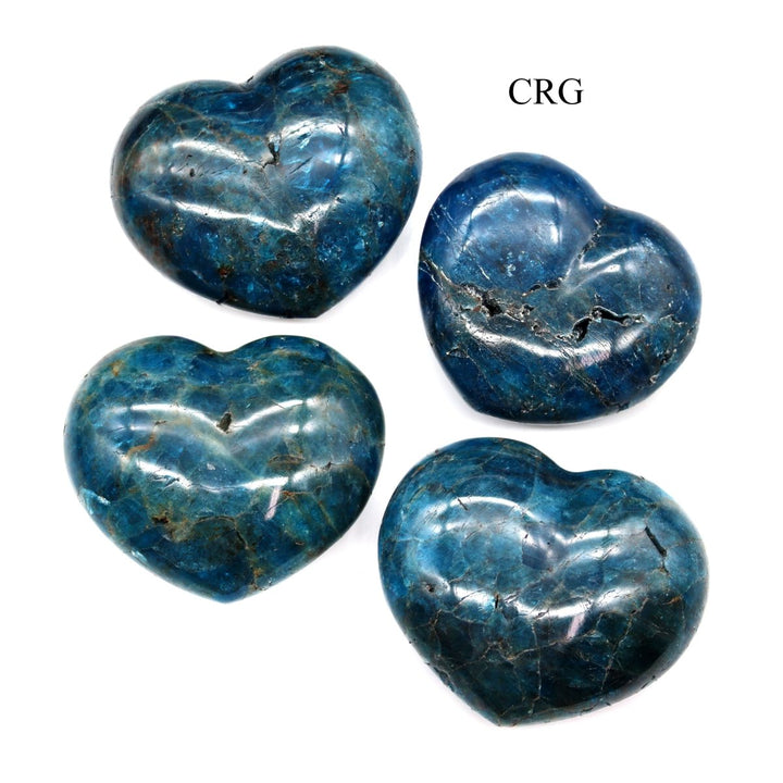 Polished Blue Apatite Heart / 2.5" AVG - QTY 1Crystal River Gems