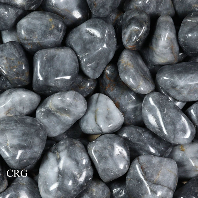 1 PIECE - Grey Quartz 20-40 mm Tumbled Gemstones Wholesale Bulk - Crystal River Gems