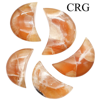 1 PIECE - Honey Calcite Moon / 2.5"-3" avg. - Crystal River Gems