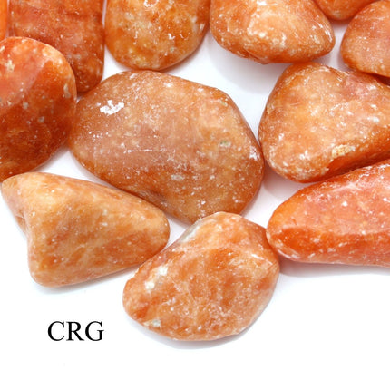 1 PIECE - Orange Orchid Calcite 30-60 mm Tumbled Gemstones Wholesale Bulk - Crystal River Gems