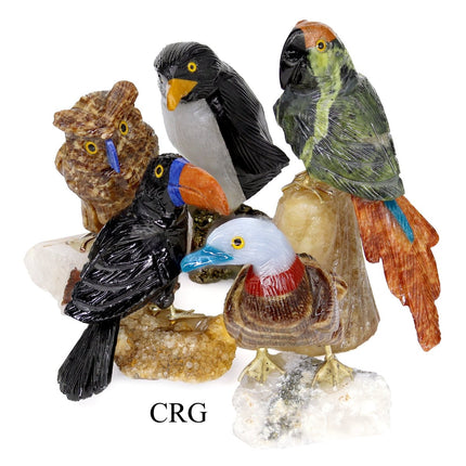 1 PIECE - Peru Carved Bird On Base (5 CM) AVG - Crystal River Gems