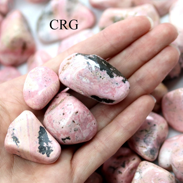 1 PIECE - Peru Rhodonite Tumbled / 1" AVG - Crystal River Gems