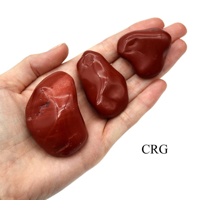 1 PIECE - Red Jasper Tumbled Stone / 20-60mm Avg - Crystal River Gems