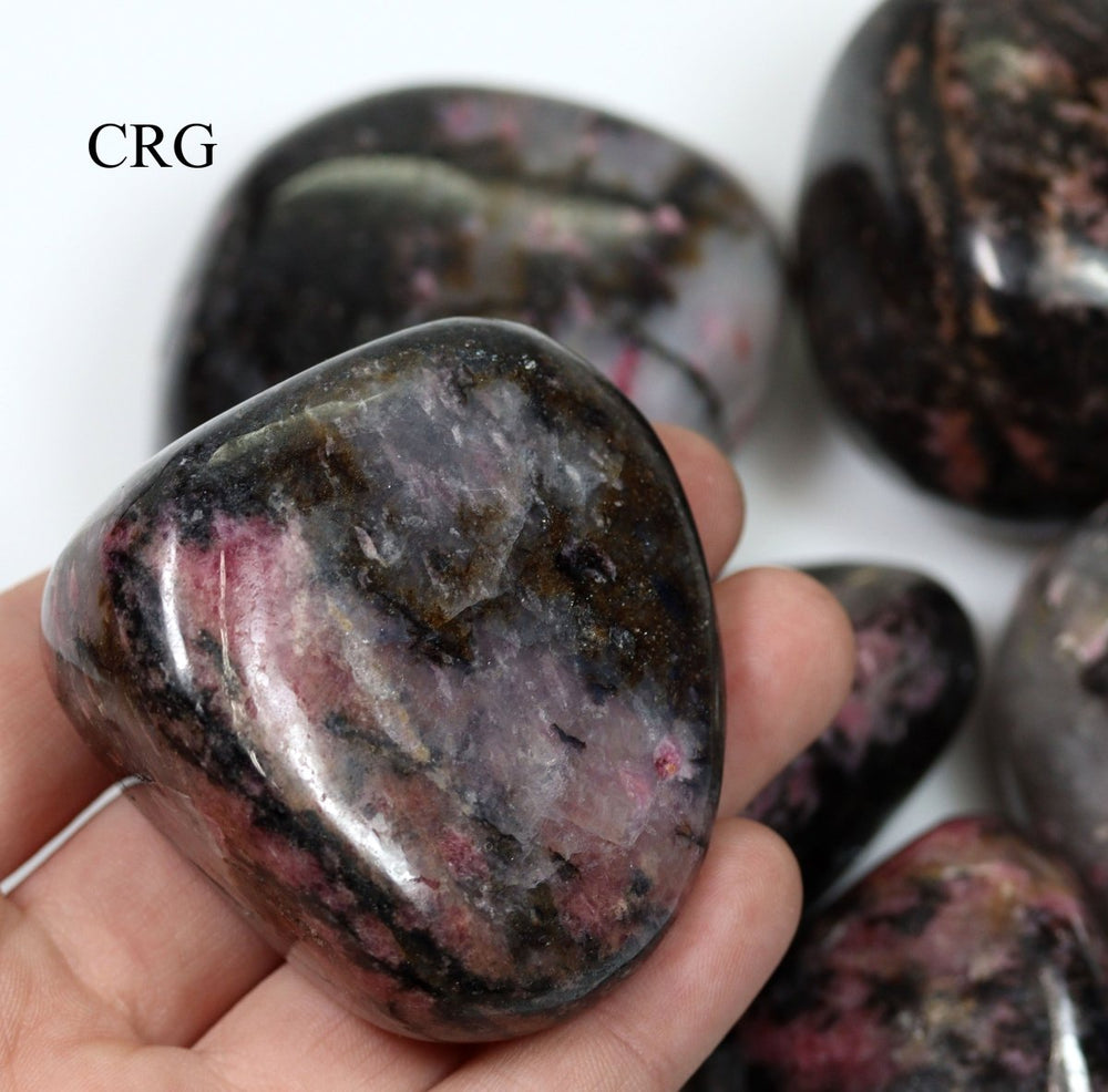 Rhodonite Palm Stone / 2-2.5" AVG - 1 PIECE