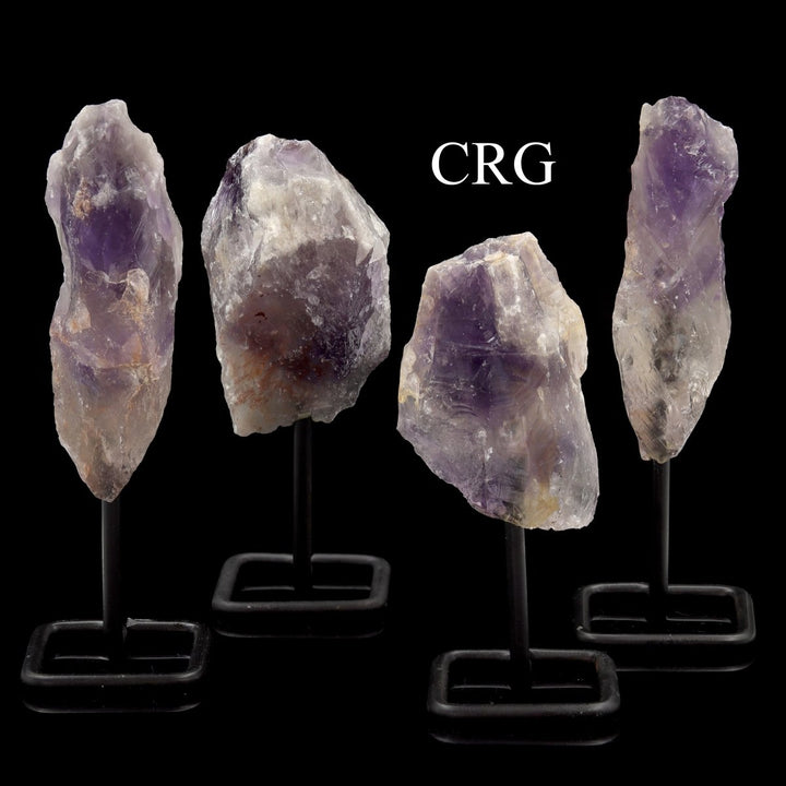 Rough Amethyst on Metal Stand / 3.5-5.5" AVG - QTY 1