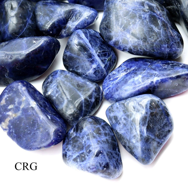 1 PIECE - Sodalite Extra Quality 20-40 mm Tumbled Gemstones Wholesale Bulk - Crystal River Gems