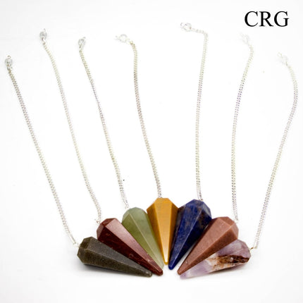 1 SET - Mixed Gemstone Pendulums / 7 Set - Crystal River Gems