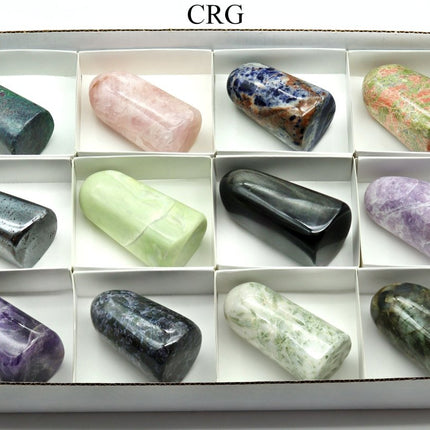 12 Piece Flat - Assorted Gemstone Freeforms - Crystal River Gems
