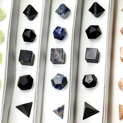 12 Piece Flat Assorted Geometry Gemstone Sets - Crystal River Gems