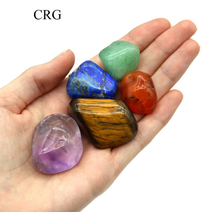12 Stone Flat - Assorted Tumbled Gemstone / 8 oz. Lots - Crystal River Gems