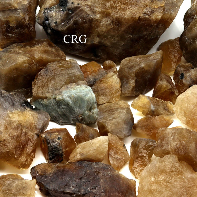 2 KILO LOT - Natural Citrine Rough Rock from Brazil / 2-6" avg - Crystal River Gems
