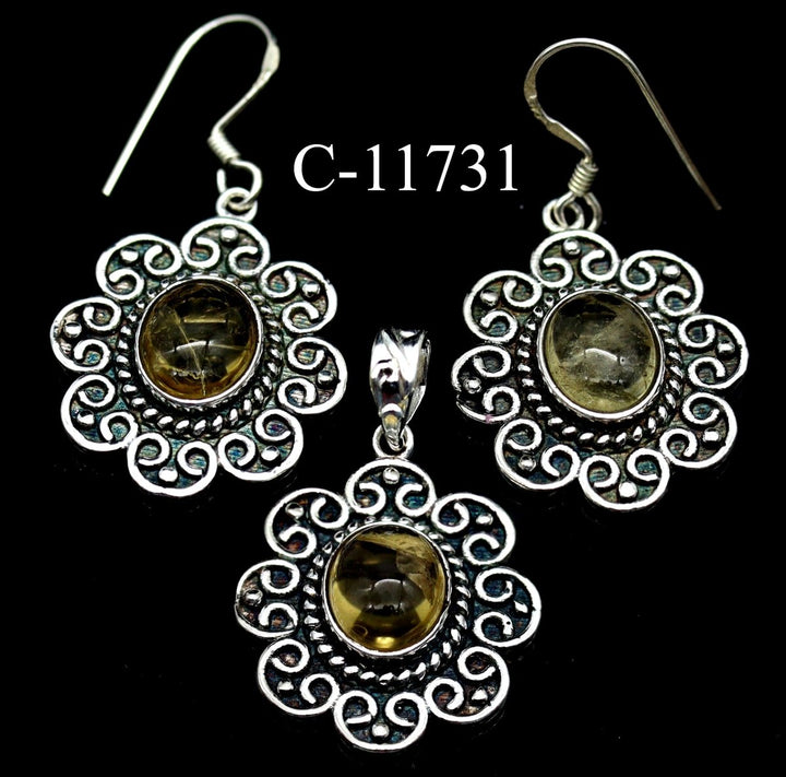 C - 11731 Citrine 925 Sterling Silver Jewelry LotCrystal River Gems