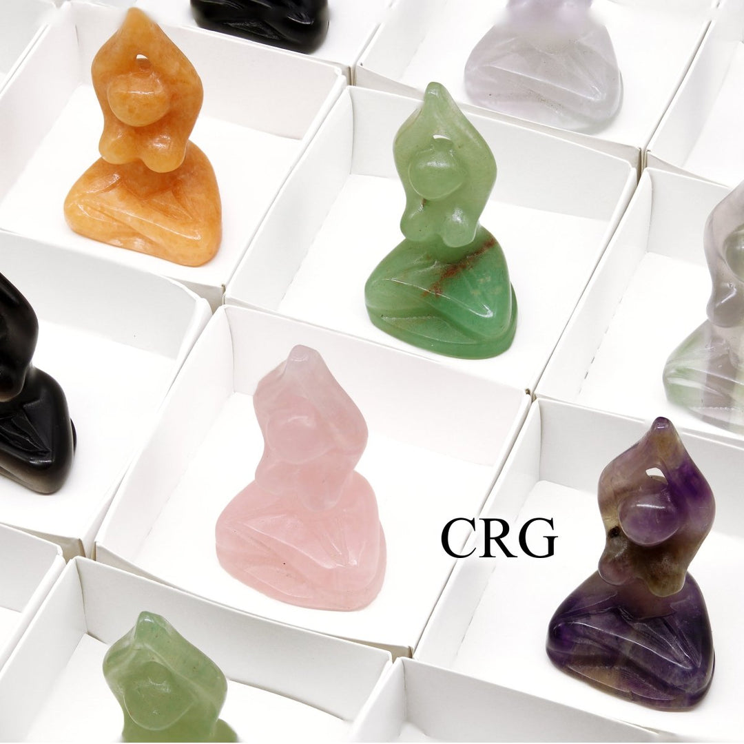 24 Piece Flat - Goddess Yoga Statue / 2" - 3" avg.Crystal River Gems