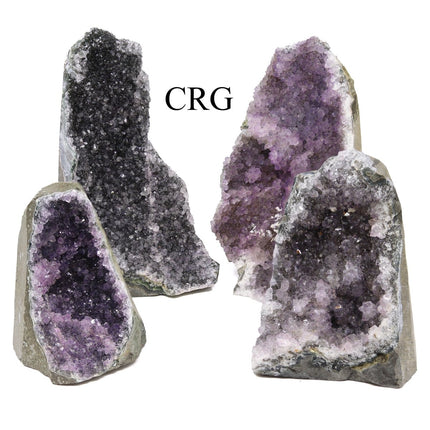 3 KILO LOT - Rough Amethyst Druzy W/ Cut Base - MIXED SIZES - Crystal River Gems