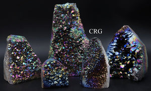 5 KILO LOT - Titanium Amethyst Druzy w/ Cut Base / 4-9