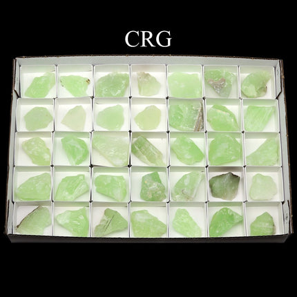35 Piece Flat - Lime Green Onyx & Green Calcite - Crystal River Gems