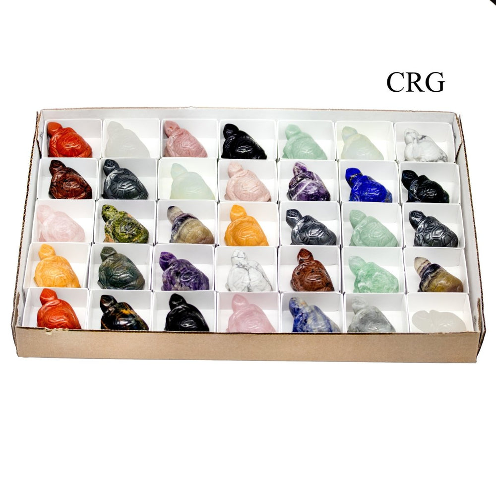 35 Piece Flat - Mixed Crystal Turtles / 2" Avg
