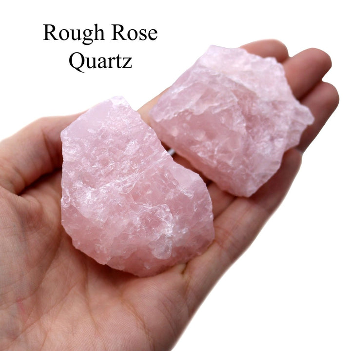 35 Piece Flat - Rough Rose Quartz