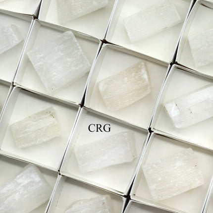 35 Piece Flat - Rough Selenite - Crystal River Gems