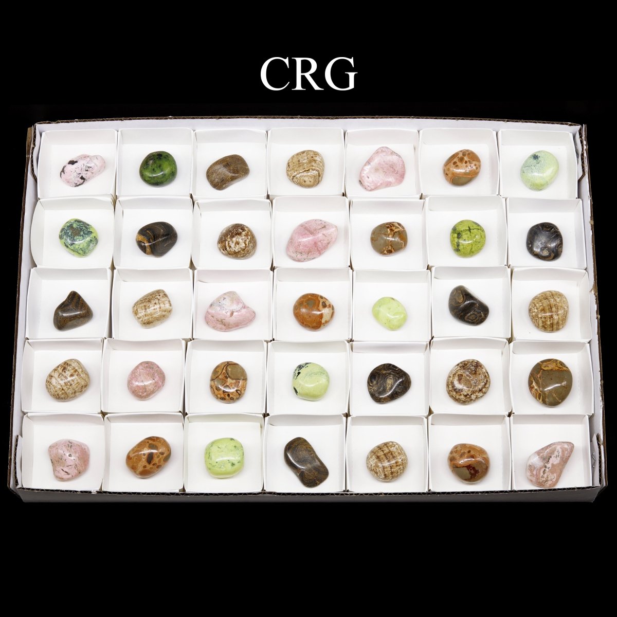 35 Piece Flat - Tumbled Stones from Peru - Crystal River Gems