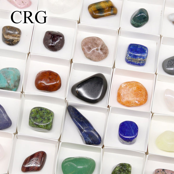 35 Piece Flat - Tumbled World VarietyCrystal River Gems