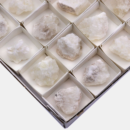 35 Piece Flat - White Calcite - Crystal River Gems