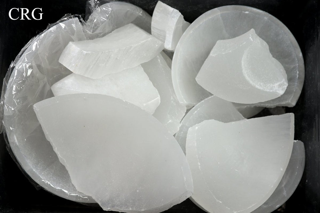 Broken Selenite Crystal Products (4 Kilo) (Damaged Products) Re-Claimed Surplus Re-Purposed