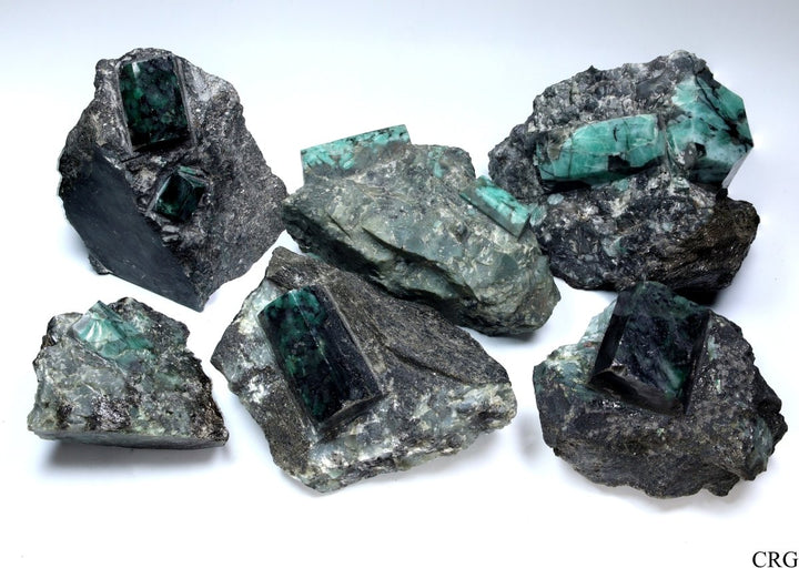 4 KILO LOT - Dark Emerald in Matrix from Brazil / 2" - 6" AVGCrystal River Gems