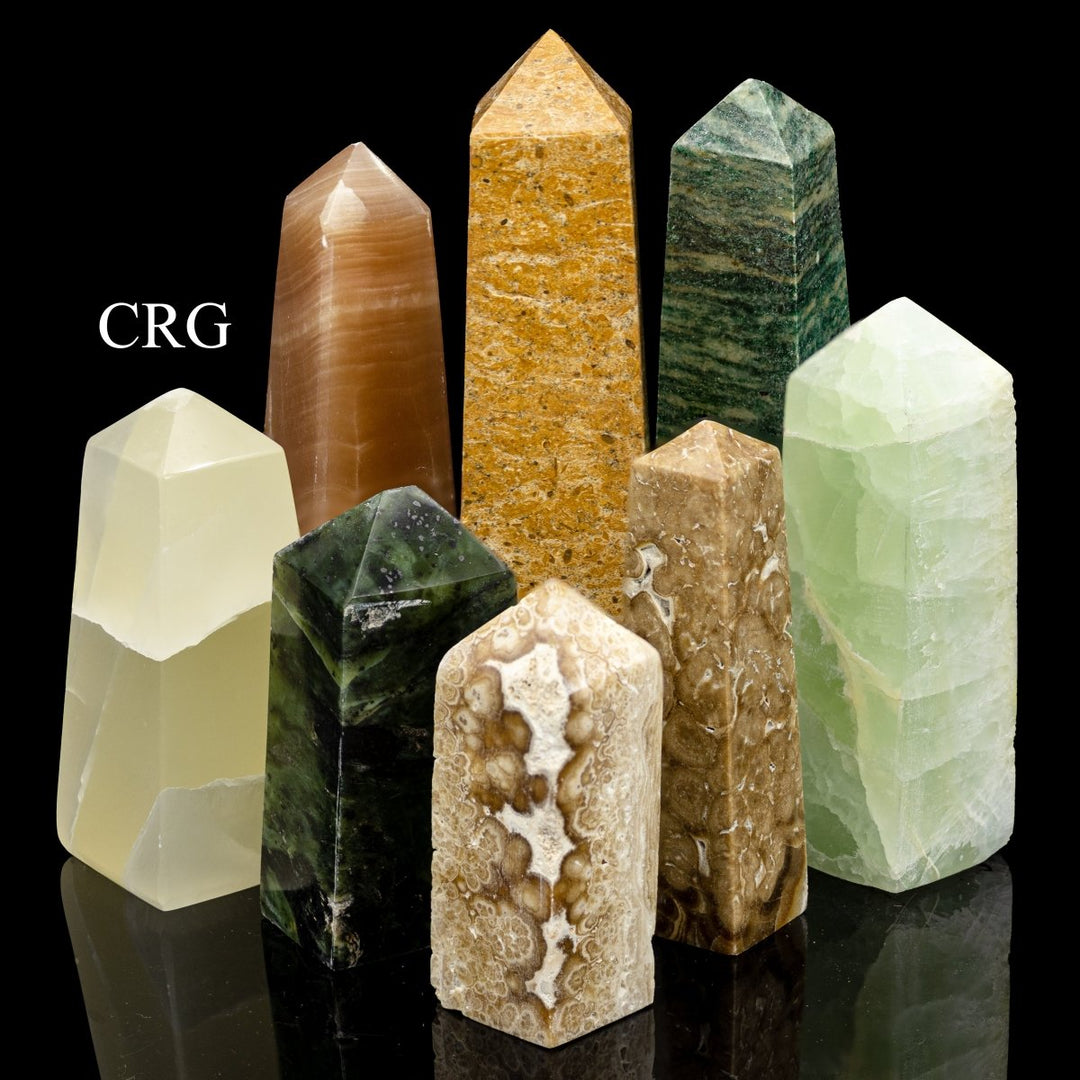 4 KILO LOT - Mixed Gemstone Towers from Pakistan / BUY OUT SALE!Crystal River Gems