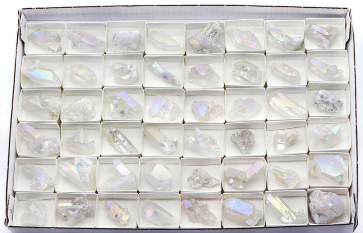 48 Piece Flat - Angel Aura Clusters / 1.5 - 2.5" AVGCrystal River Gems