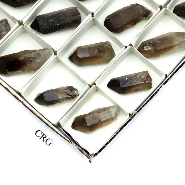 48 Piece Flat - Smoky Quartz PointsCrystal River Gems