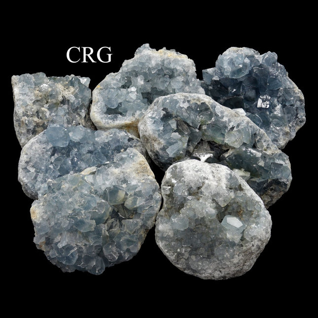 5 KILO LOT - Celestite Crystal Clusters from Madagascar 100-300g - Crystal River Gems