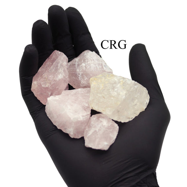 5 KILO LOT - Rose Quartz Rough Rock from India / 25-40mm Avg - Crystal River Gems