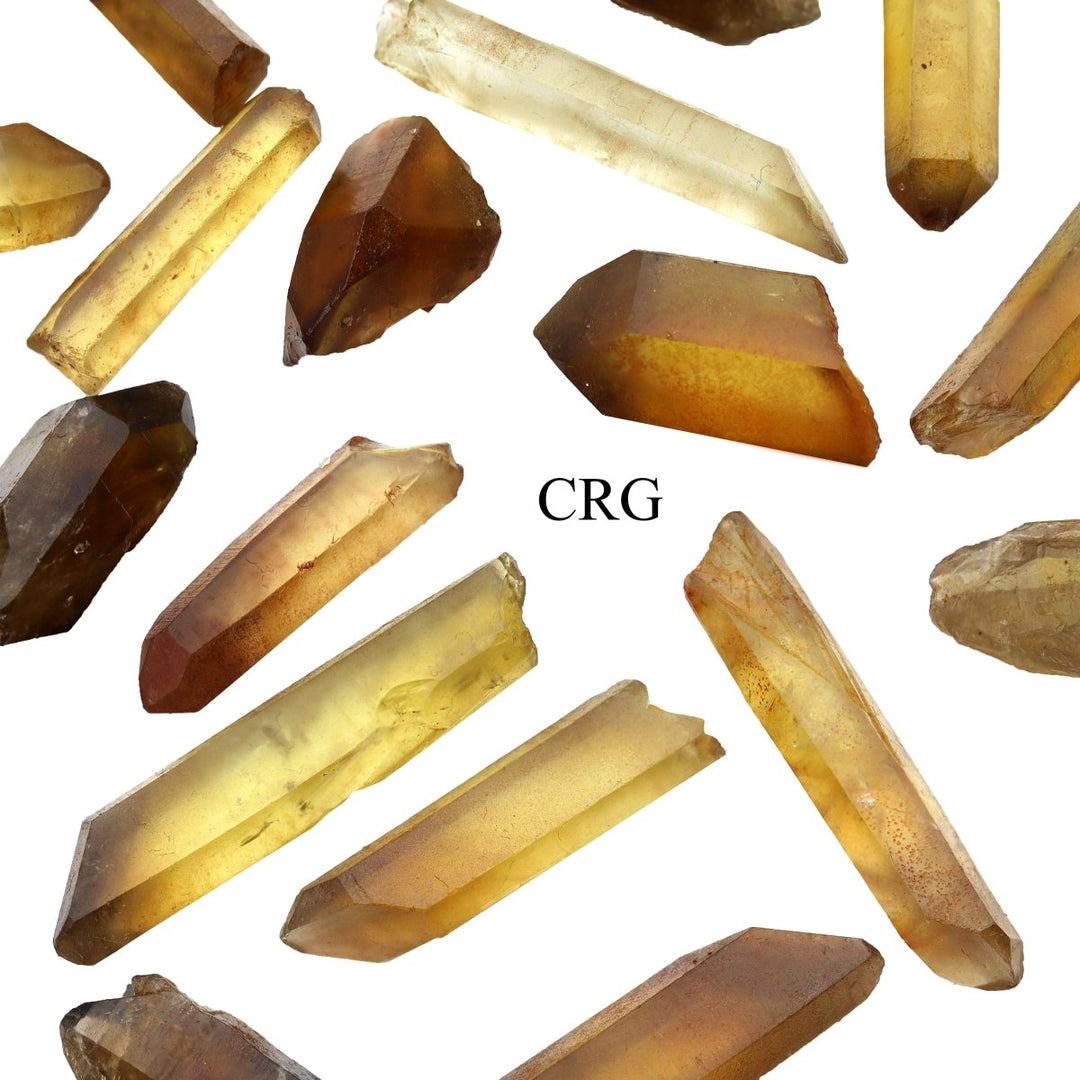 50 GRAM LOT - Natural Zambian Citrine Points / 1 - 9g AvgCrystal River Gems