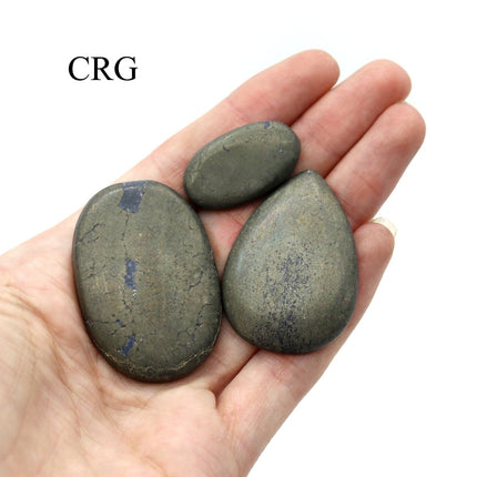 50 GRAM LOT - Pyrite Cabochons / Mixed Sizes