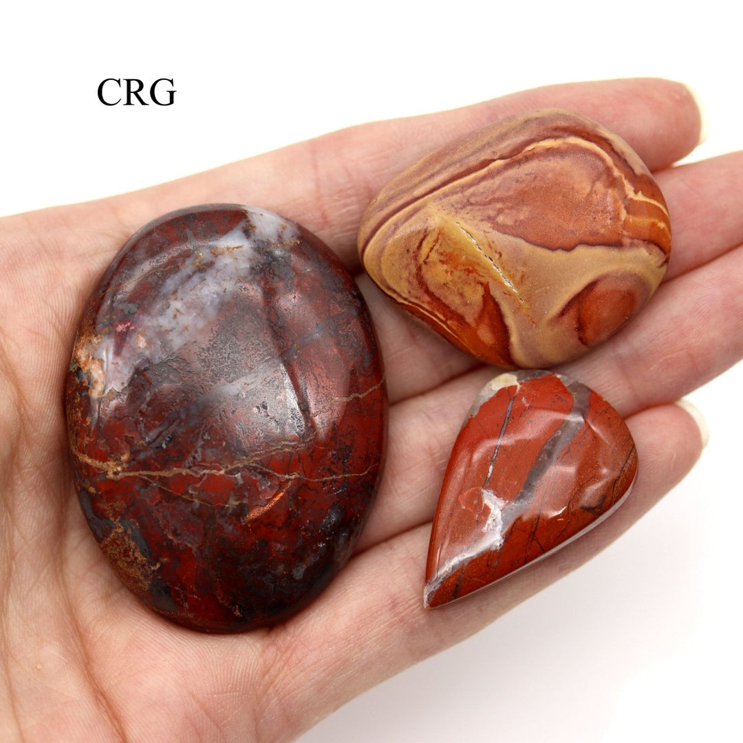 50 GRAM LOT - Red Jasper Cabochon / Mixed SizesCrystal River Gems