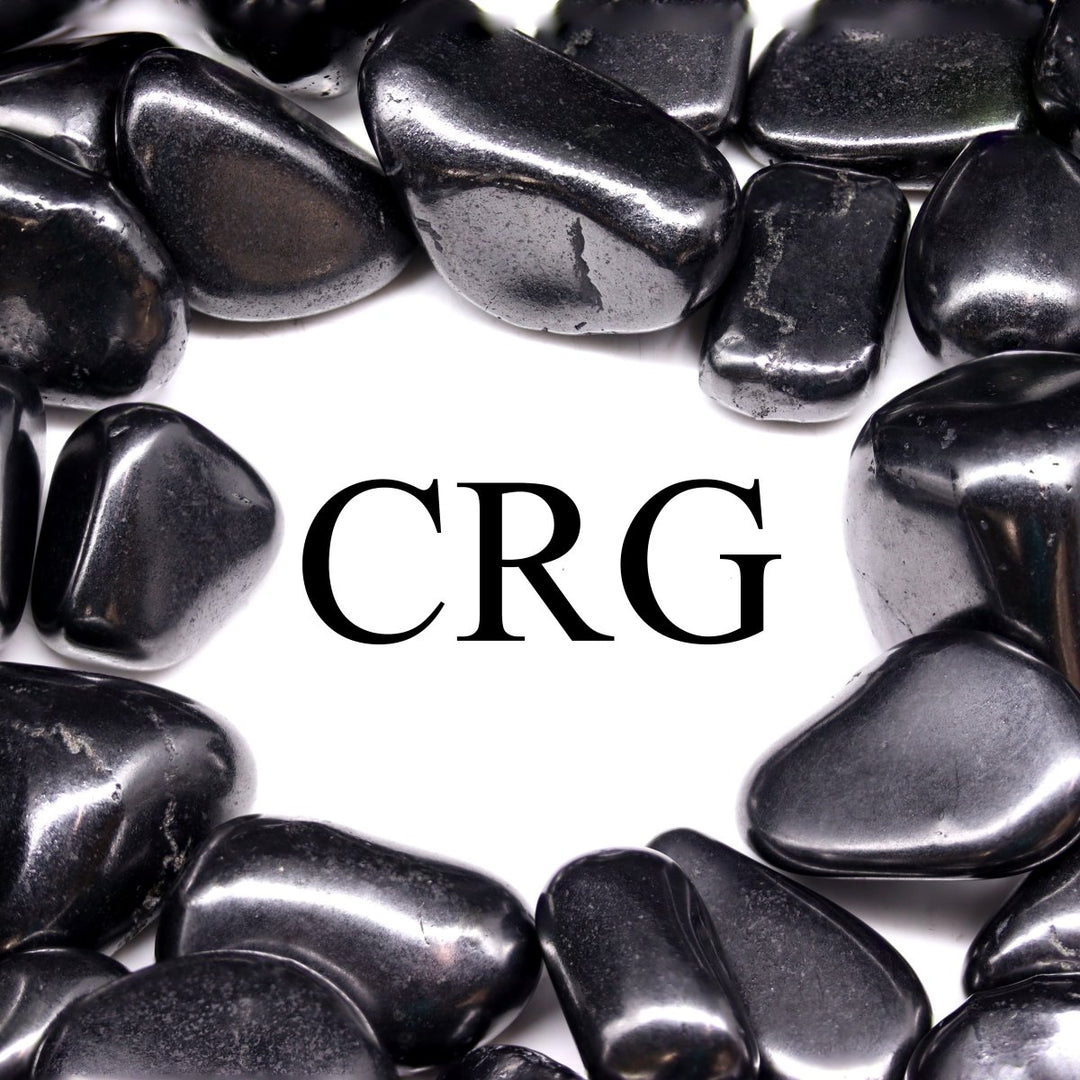 8 OUNCE LOT - Small Polished Tumbled Shungite (25 - 35 MM) AVGCrystal River Gems