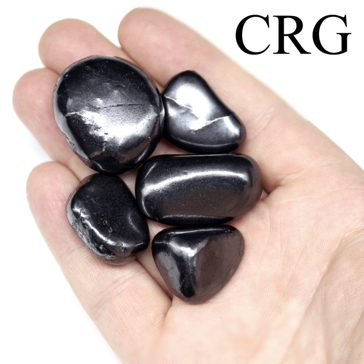 8 OUNCE LOT - Small Polished Tumbled Shungite (25 - 35 MM) AVGCrystal River Gems