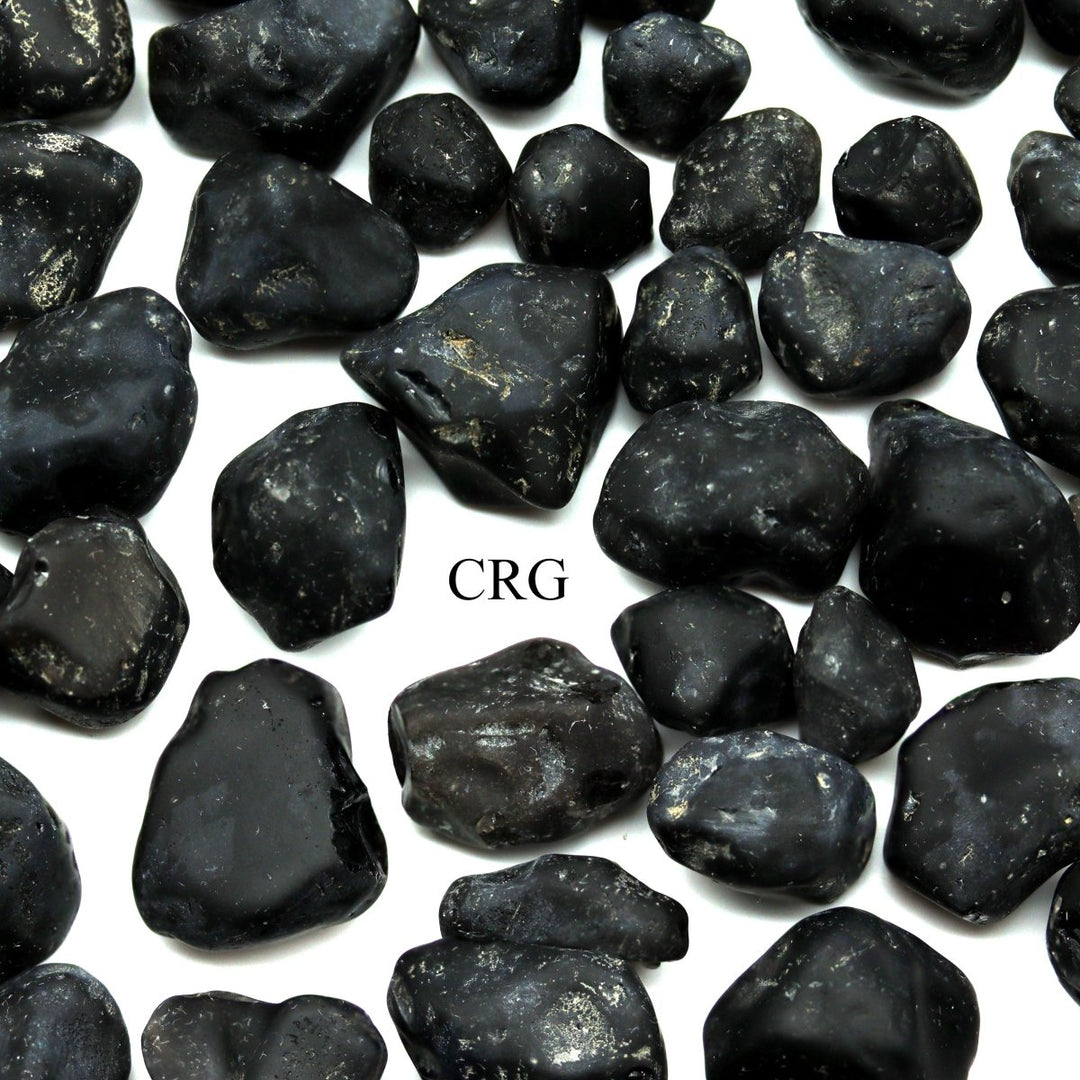 Meteor Crystal Riuver 8 OZ LOT - Black Meteorite/Tektite / Smooth Not Polished / .75-1