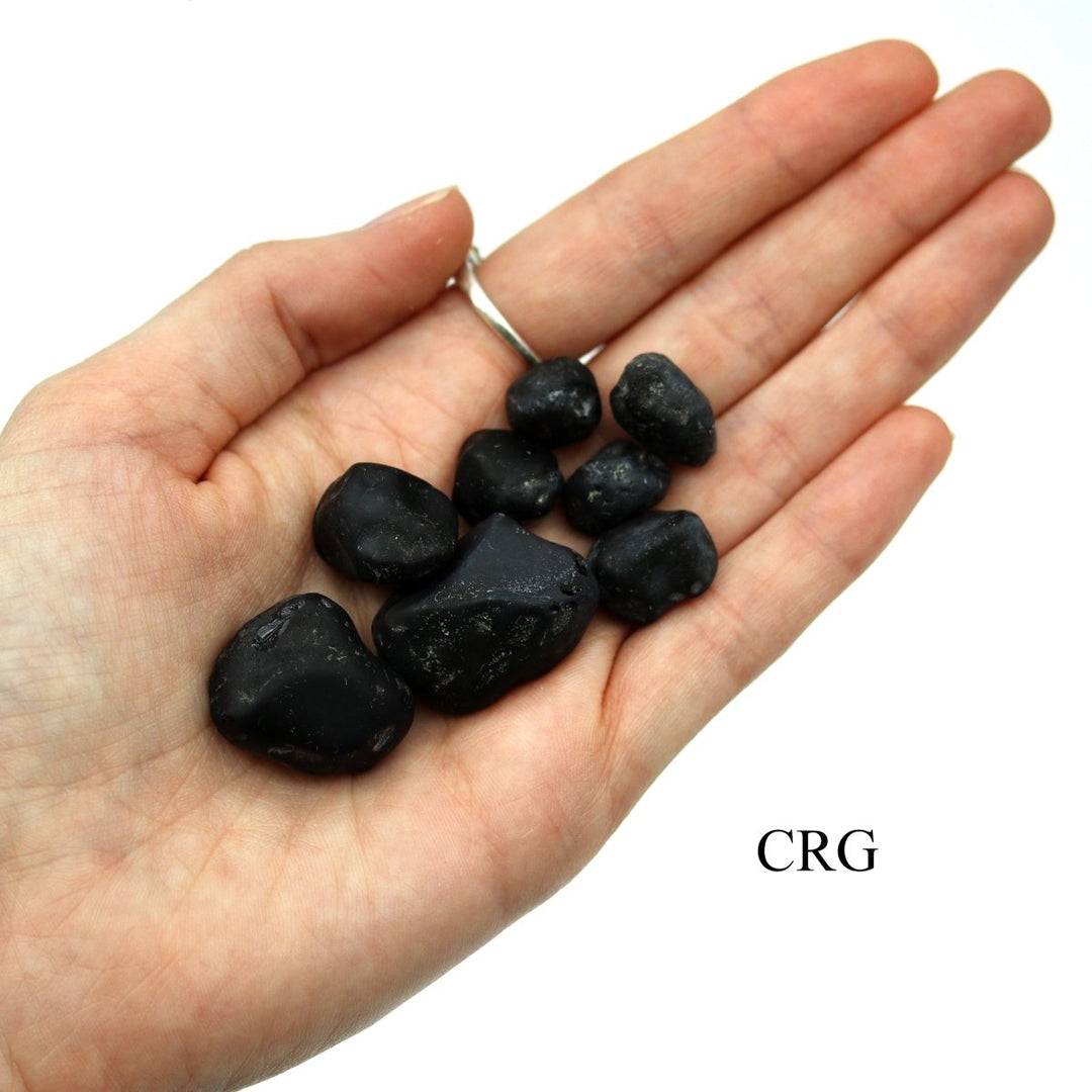 8 OZ LOT - Black Meteorite/Tektite / Smooth Not Polished / .75 - 1" AvgCrystal River Gems